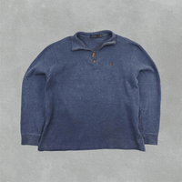 Blue Ralph Lauren Half Zip - Men XL - Very Good - Revaleur