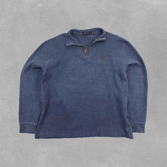 Blue Ralph Lauren Half Zip - Men XL - Very Good - Revaleur