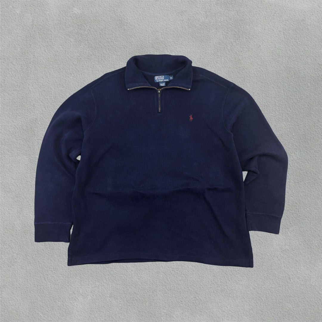 Blue Ralph Lauren Half Zip - Men XL - Very Good - Revaleur