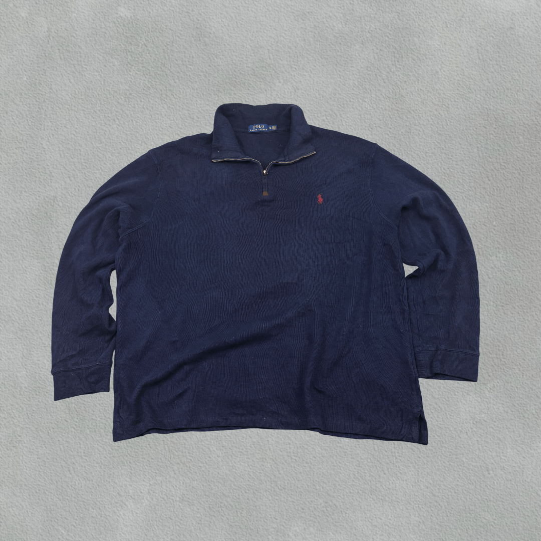 Blue Ralph Lauren Half Zip - Men XL - Very Good - Revaleur