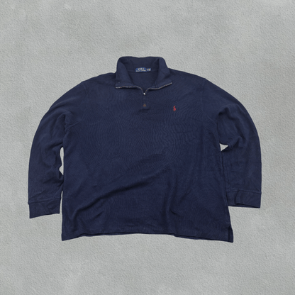 Blue Ralph Lauren Half Zip - Men XL - Very Good - Revaleur