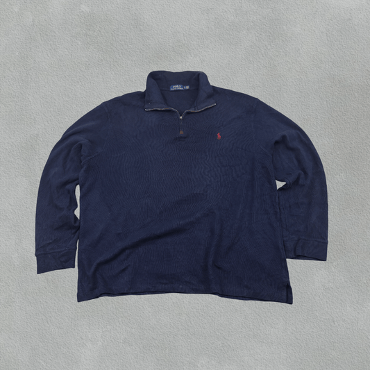 Blue Ralph Lauren Half Zip - Men XL - Very Good - Revaleur