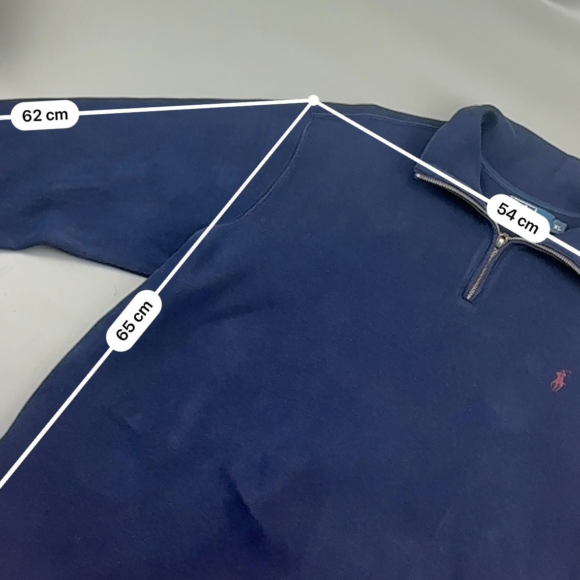 Blue Ralph Lauren Half Zip - Men XL - Very Good - Revaleur