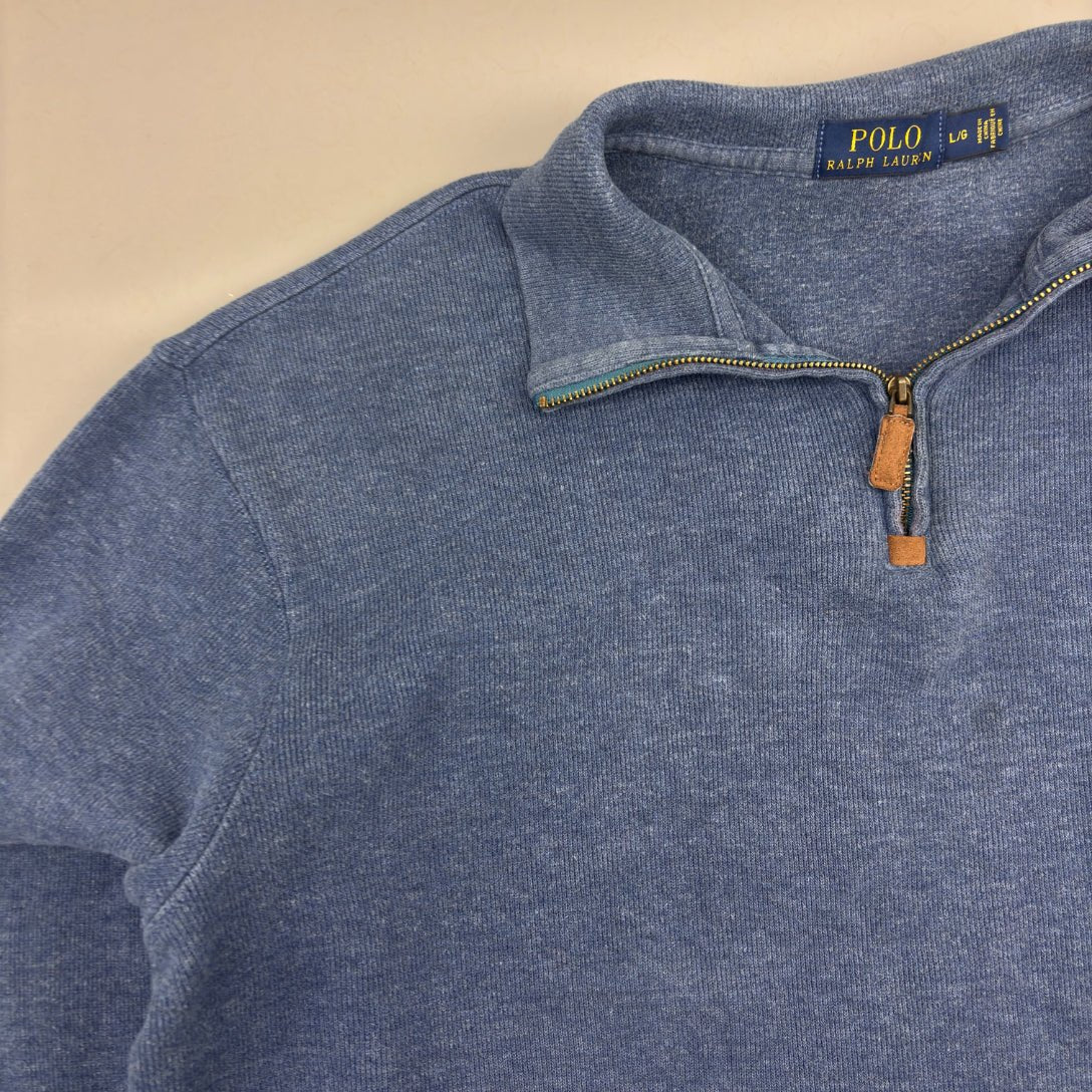 Blue Ralph Lauren Half Zip - Men XL - Very Good - Revaleur