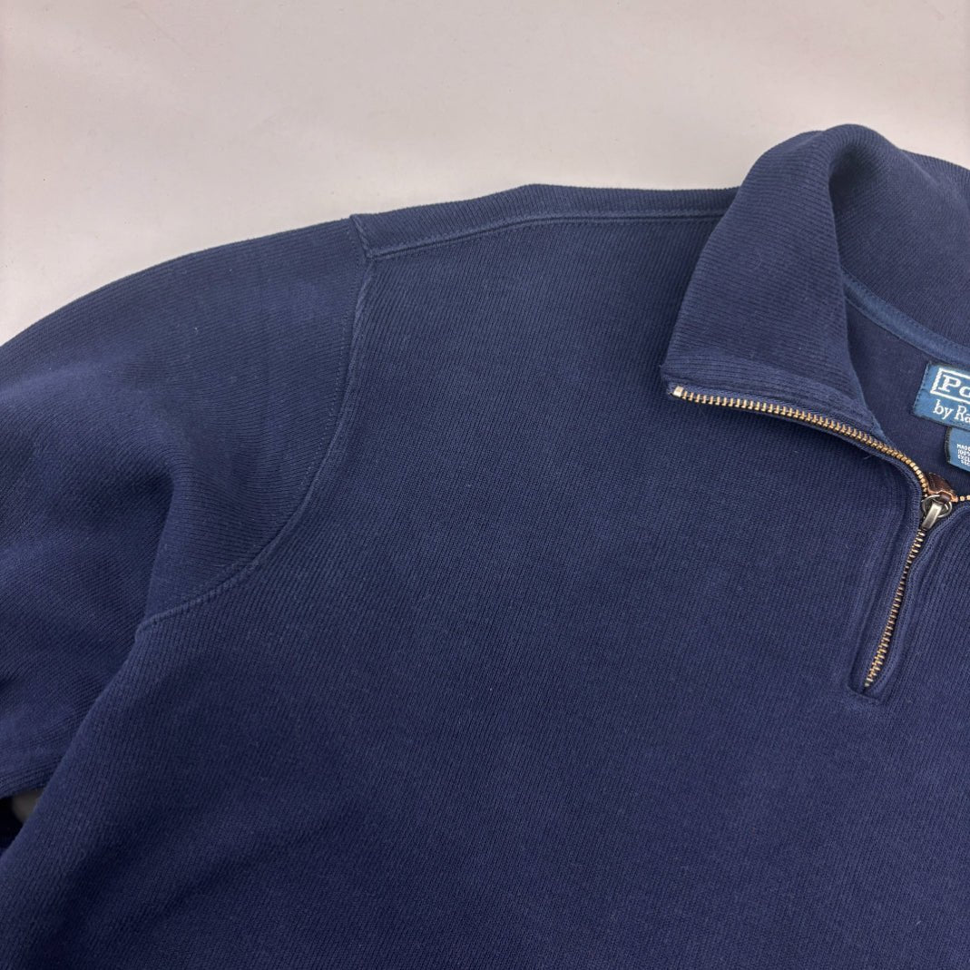 Blue Ralph Lauren Half Zip - Men XL - Very Good - Revaleur