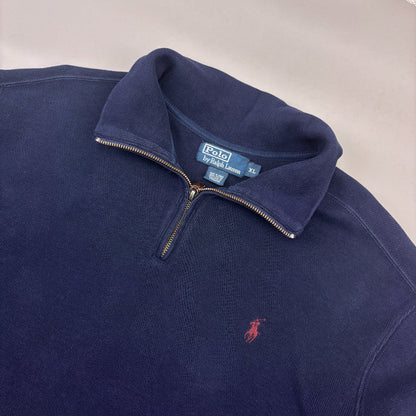 Blue Ralph Lauren Half Zip - Men XL - Very Good - Revaleur