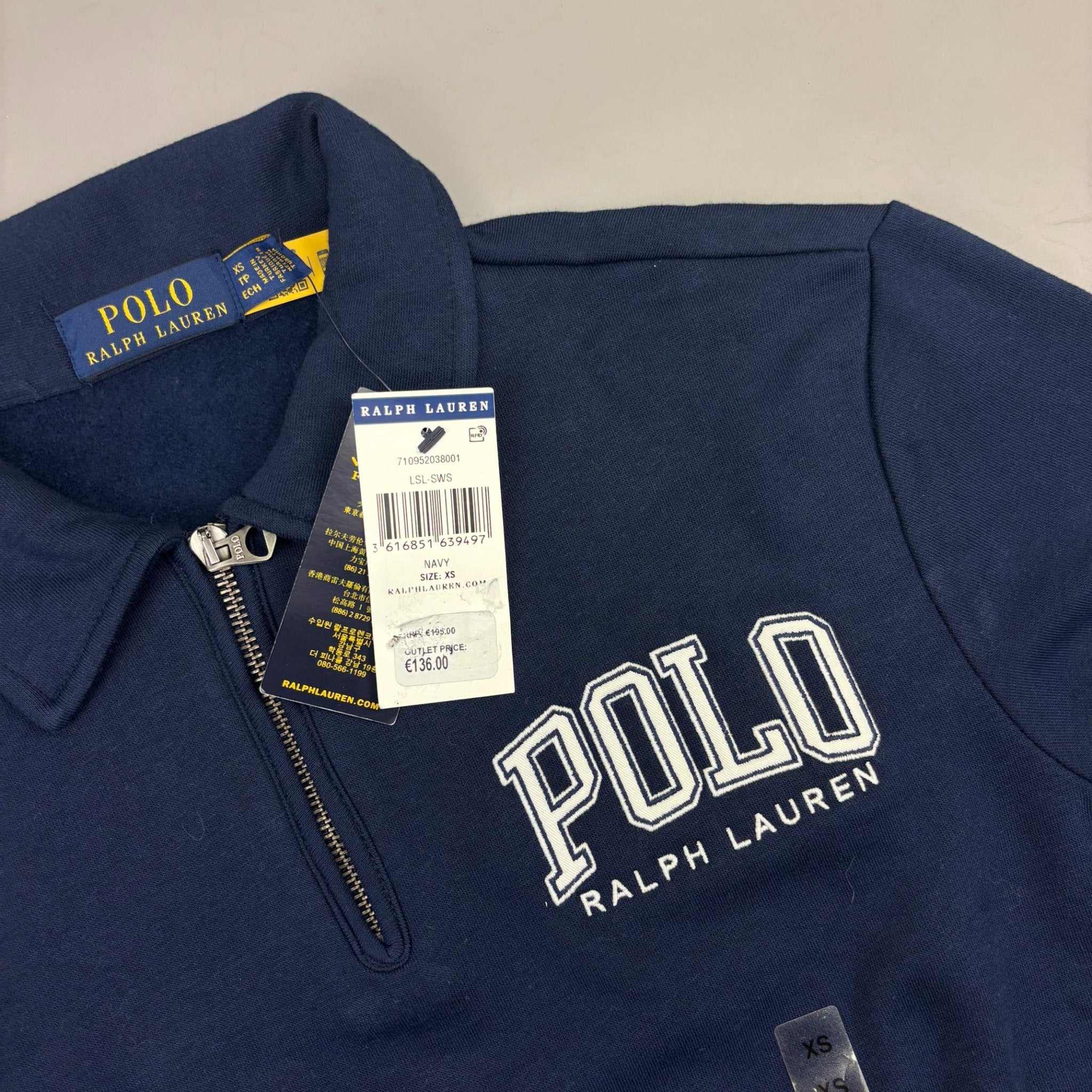 Blue Ralph Lauren Half Zip - Men XS - New With Tags - Revaleur