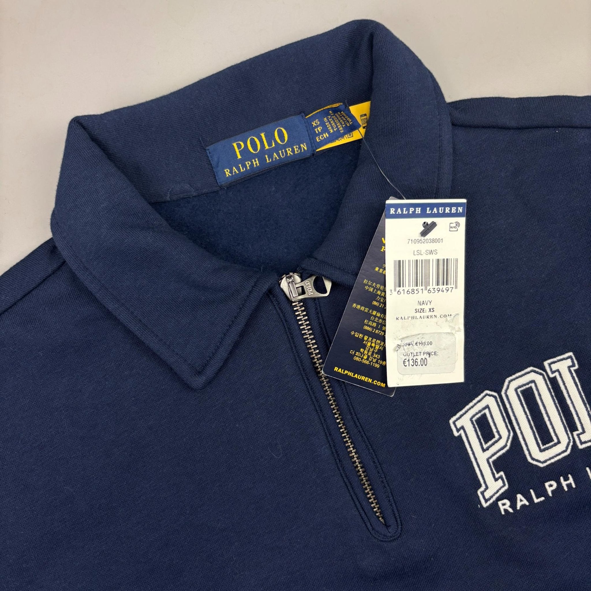 Blue Ralph Lauren Half Zip - Men XS - New With Tags - Revaleur