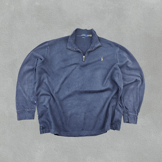Blue Ralph Lauren Half Zip - Men XXL - Very Good - Revaleur