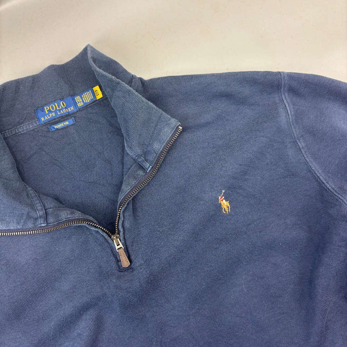 Blue Ralph Lauren Half Zip - Men XXL - Very Good - Revaleur