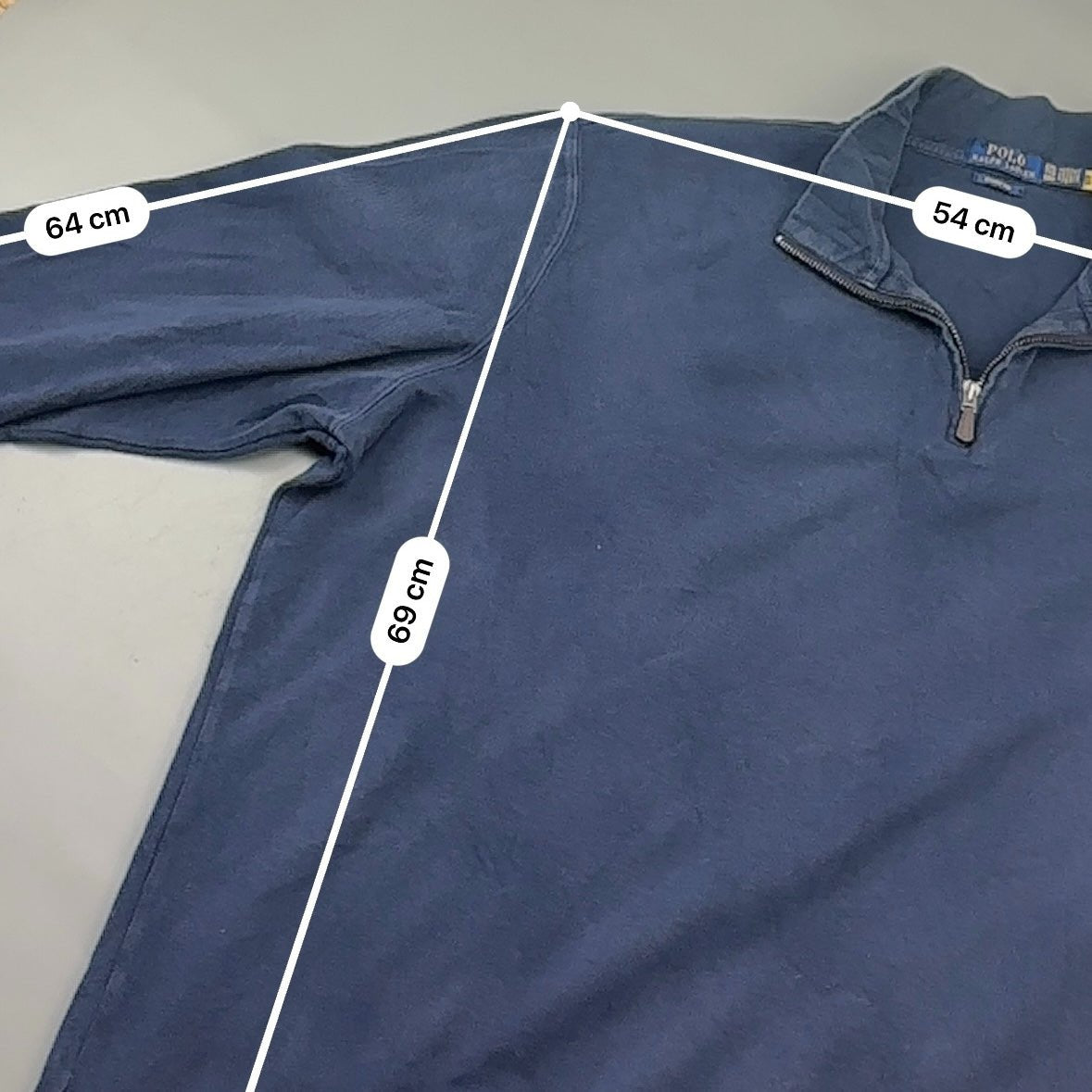 Blue Ralph Lauren Half Zip - Men XXL - Very Good - Revaleur