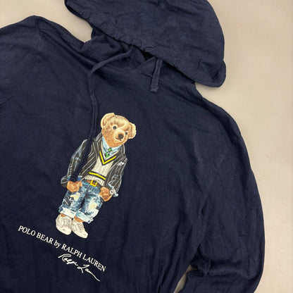 Blue Ralph Lauren Hoodie - Men S - Very Good - Revaleur