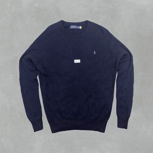 Blue Ralph Lauren Knitted Sweater - L - Very Good - Revaleur