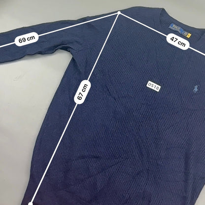 Blue Ralph Lauren Knitted Sweater - L - Very Good - Revaleur