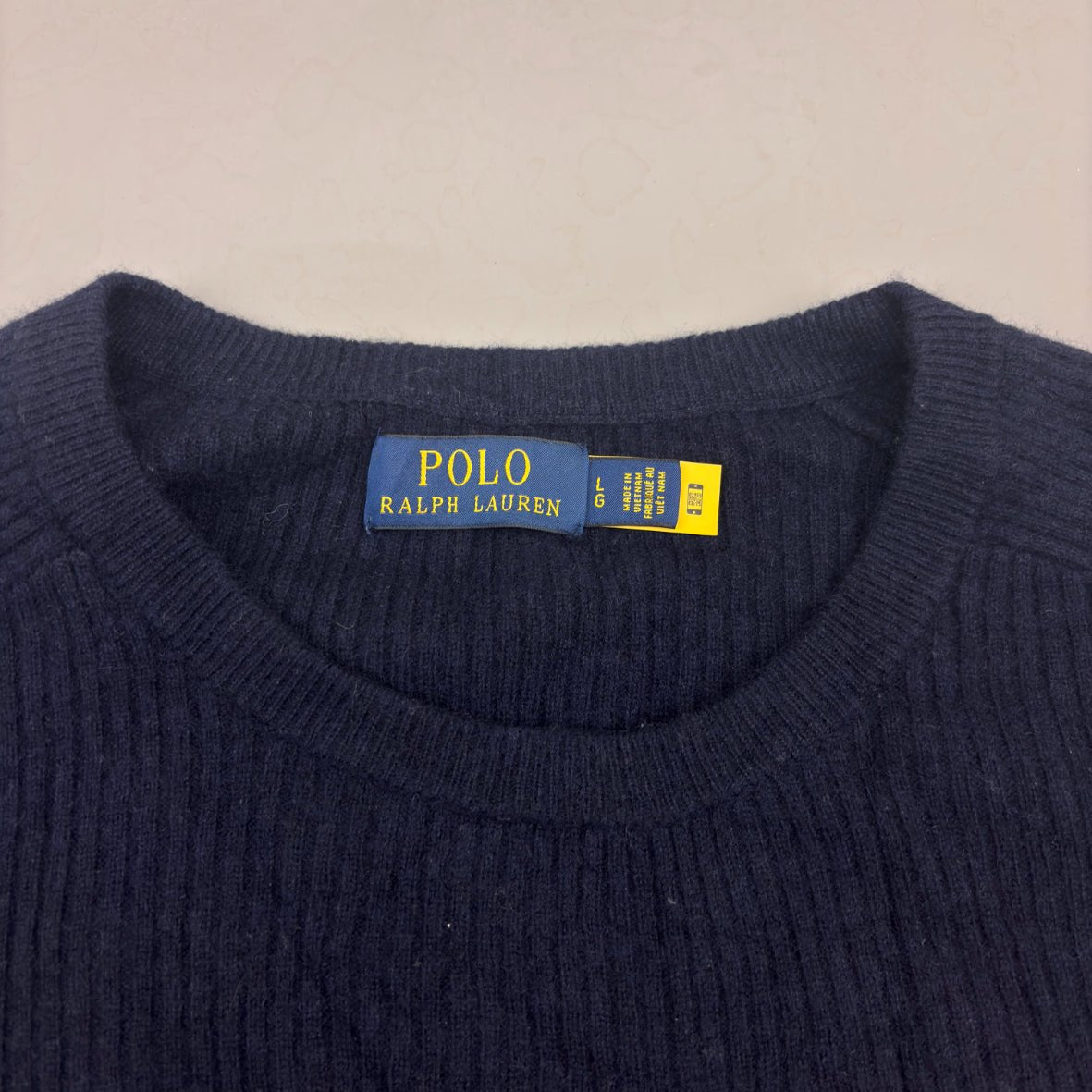Blue Ralph Lauren Knitted Sweater - L - Very Good - Revaleur