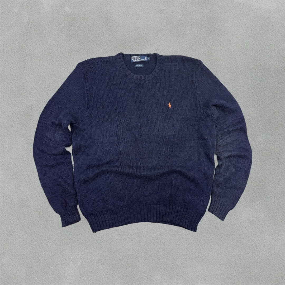 Blue Ralph Lauren Knitted Sweater - Men L - Very Good - Revaleur