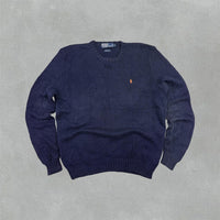 Blue Ralph Lauren Knitted Sweater - Men L - Very Good - Revaleur