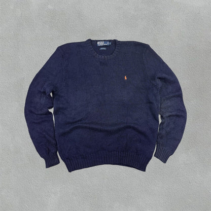 Blue Ralph Lauren Knitted Sweater - Men L - Very Good - Revaleur