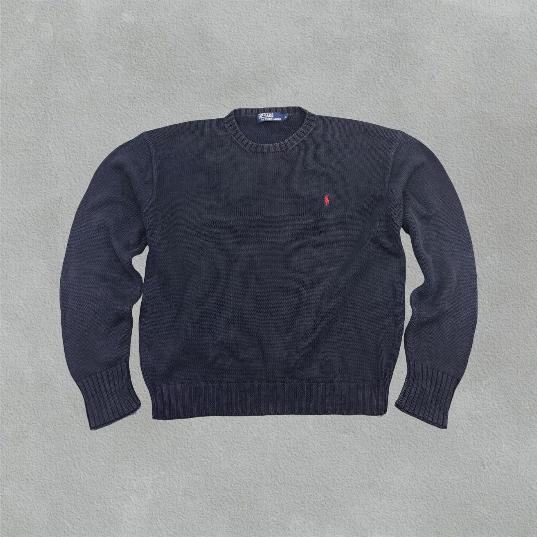 Blue Ralph Lauren Knitted Sweater - Men L - Very Good - Revaleur