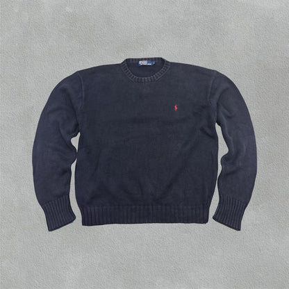 Blue Ralph Lauren Knitted Sweater - Men L - Very Good - Revaleur