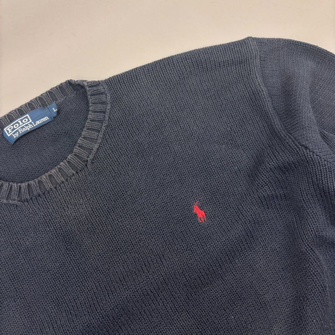 Blue Ralph Lauren Knitted Sweater - Men L - Very Good - Revaleur