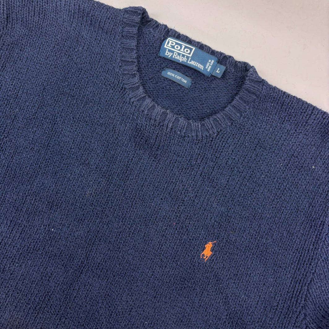 Blue Ralph Lauren Knitted Sweater - Men L - Very Good - Revaleur