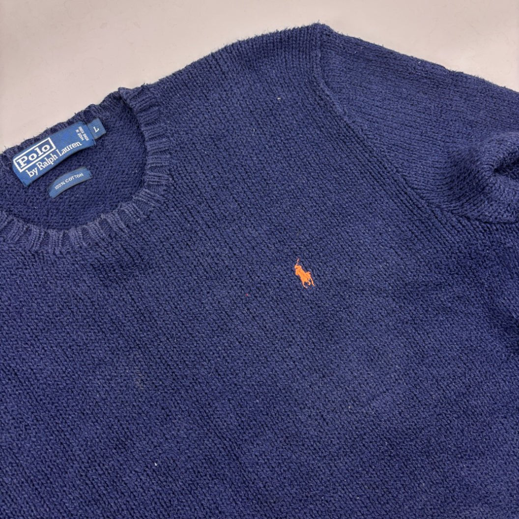 Blue Ralph Lauren Knitted Sweater - Men L - Very Good - Revaleur