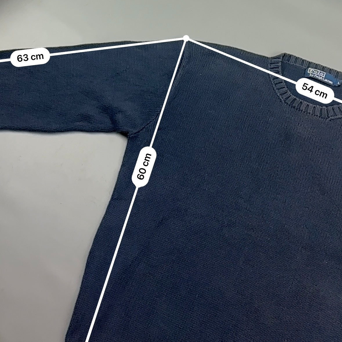 Blue Ralph Lauren Knitted Sweater - Men L - Very Good - Revaleur