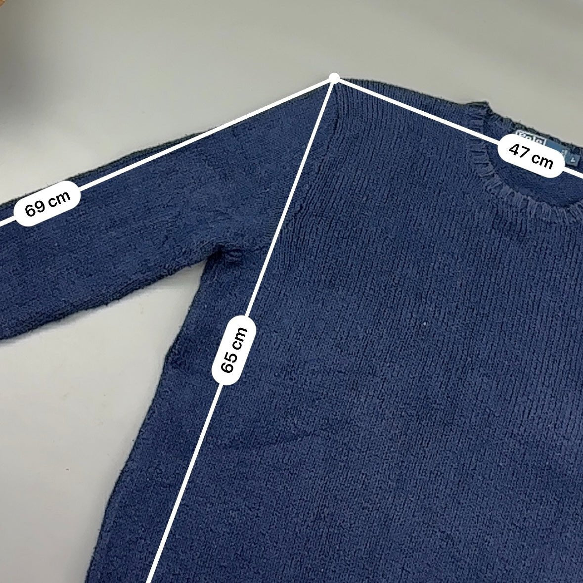 Blue Ralph Lauren Knitted Sweater - Men L - Very Good - Revaleur