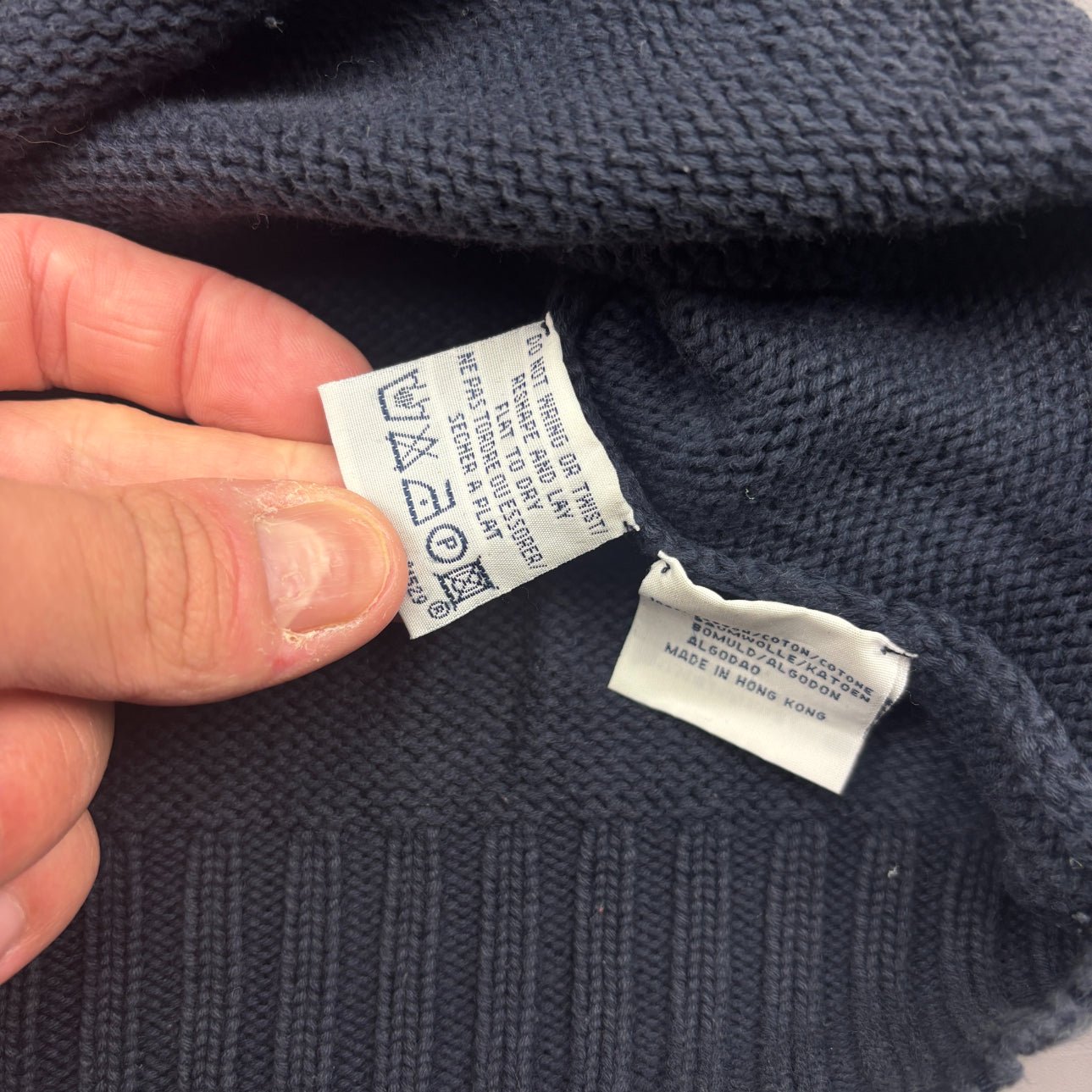 Blue Ralph Lauren Knitted Sweater - Men L - Very Good - Revaleur