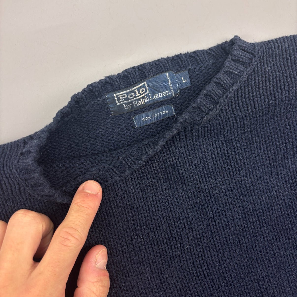 Blue Ralph Lauren Knitted Sweater - Men L - Very Good - Revaleur