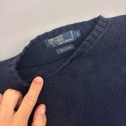 Blue Ralph Lauren Knitted Sweater - Men L - Very Good - Revaleur