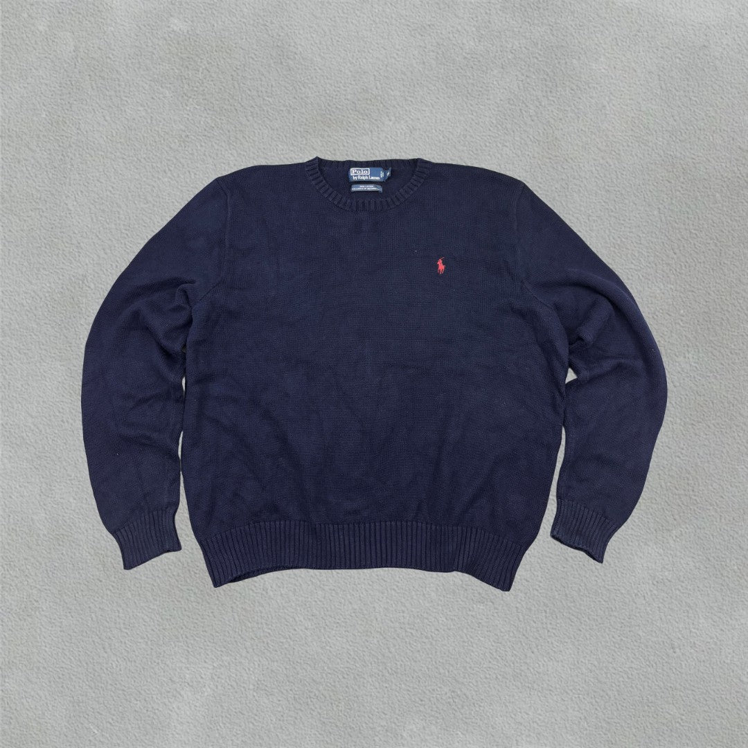 Blue Ralph Lauren Knitted Sweater - Men XXL - Very Good - Revaleur