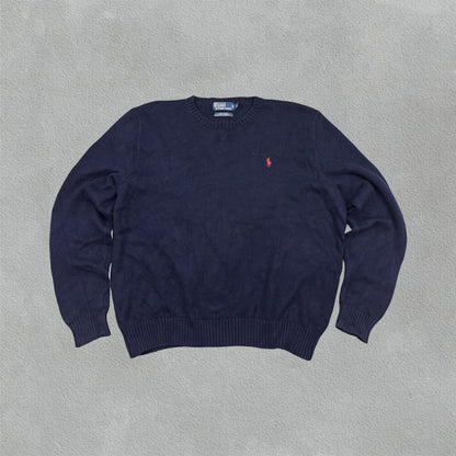 Blue Ralph Lauren Knitted Sweater - Men XXL - Very Good - Revaleur