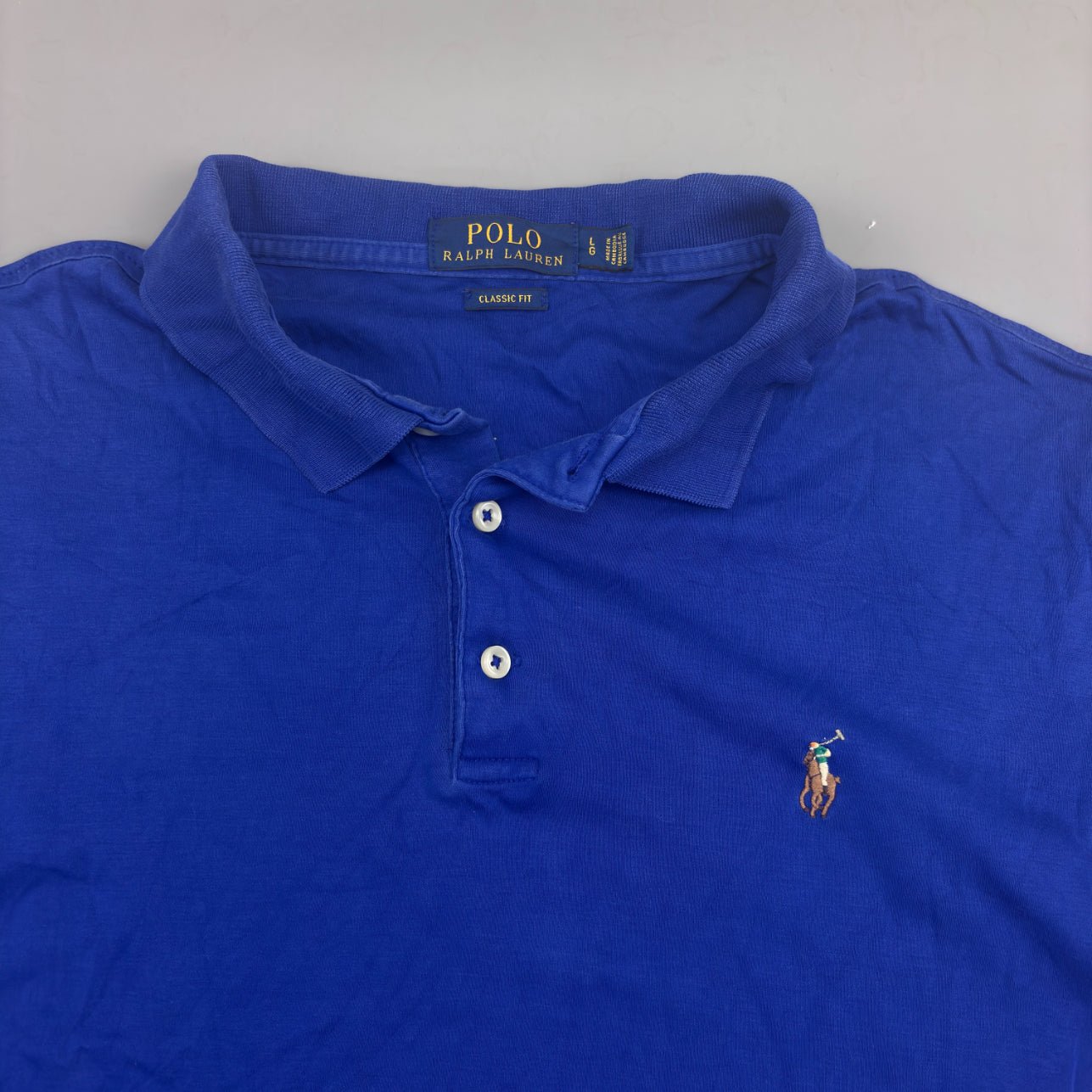 Blue Ralph Lauren Polo Shirt - Men L - Very Good - Revaleur