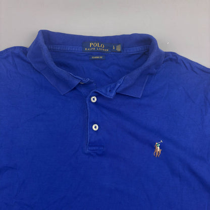 Blue Ralph Lauren Polo Shirt - Men L - Very Good - Revaleur