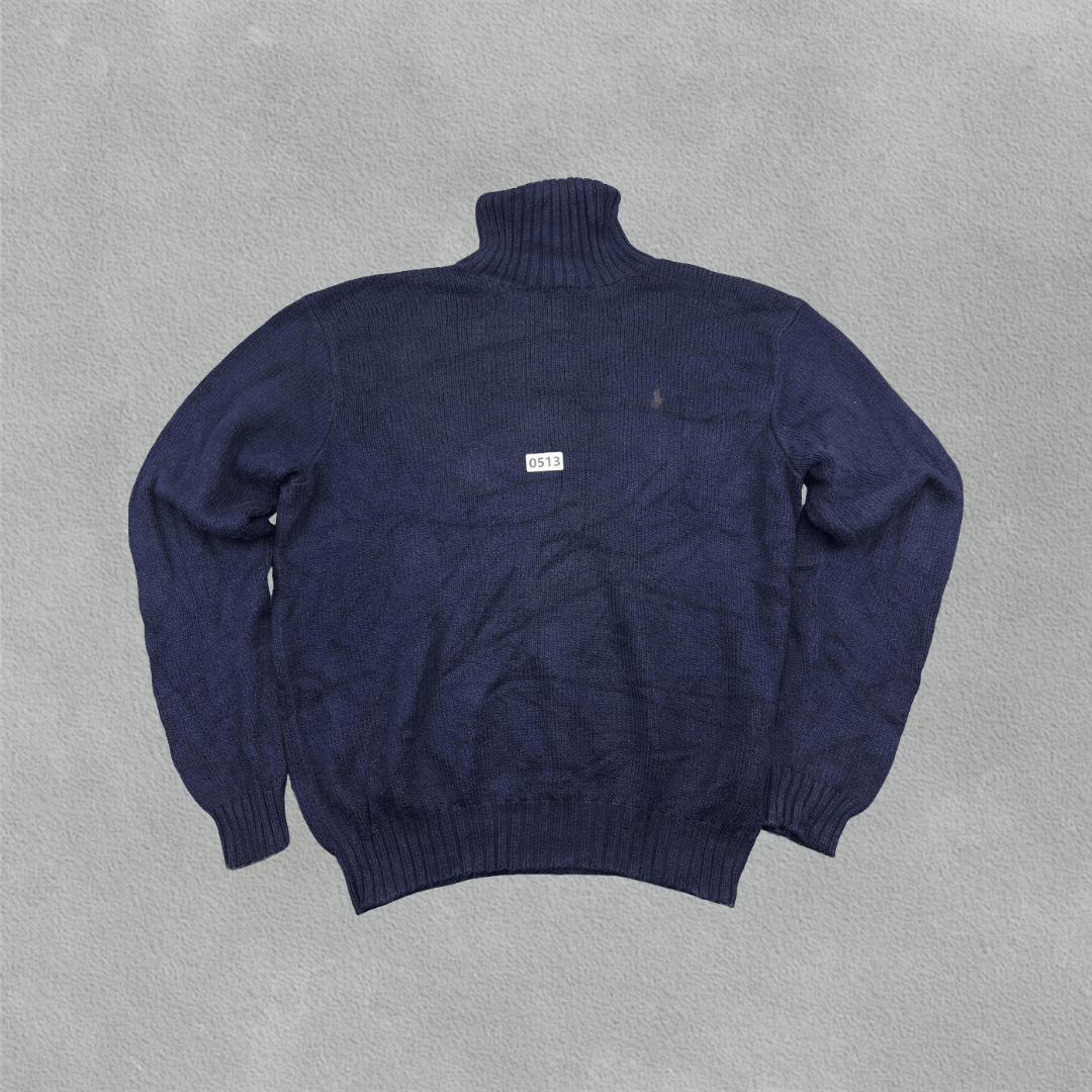 Blue Ralph Lauren Turtleneck - XL - Very Good - Revaleur