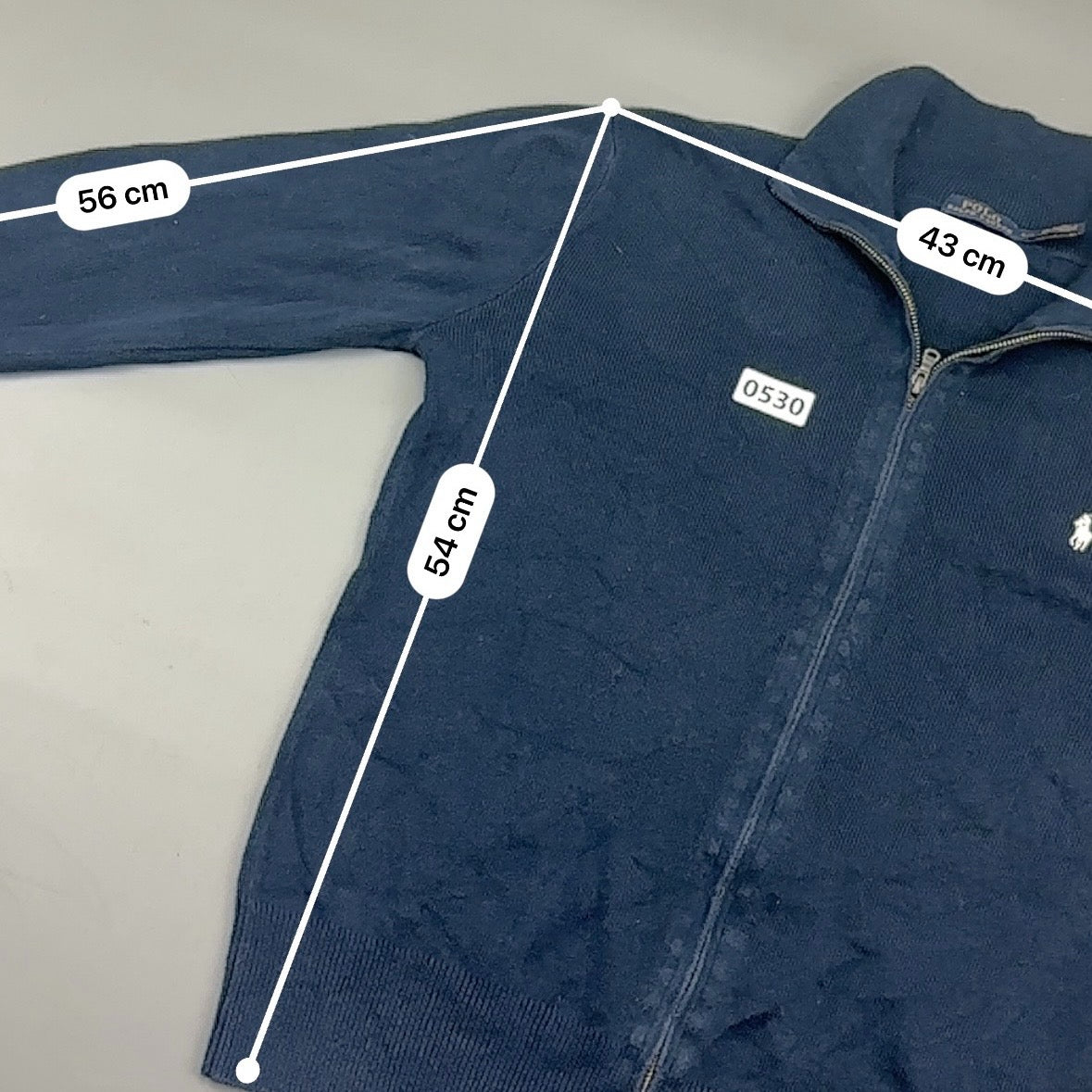 Blue Ralph Lauren Zip Vest - L - Very Good - Revaleur