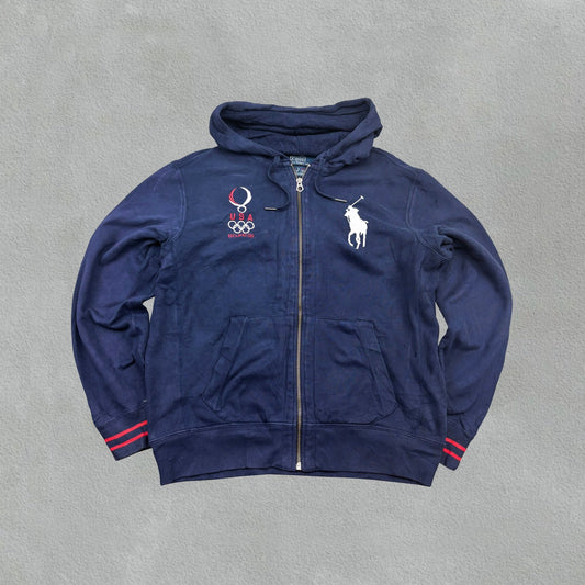 Blue Ralph Lauren Zip Vest - Men L - Very Good - Revaleur