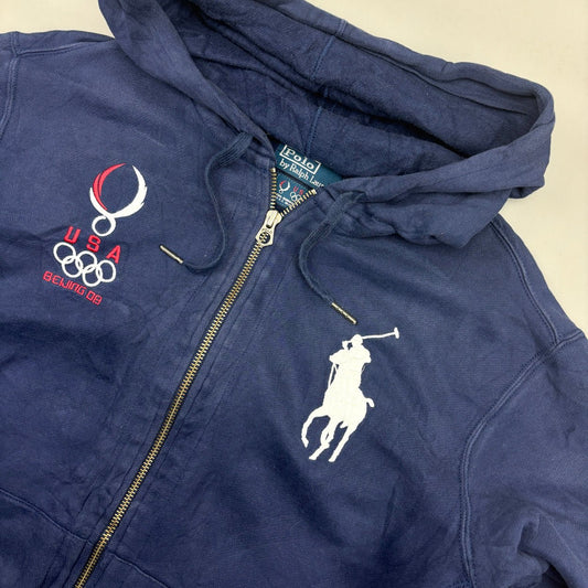 Blue Ralph Lauren Zip Vest - Men L - Very Good - Revaleur