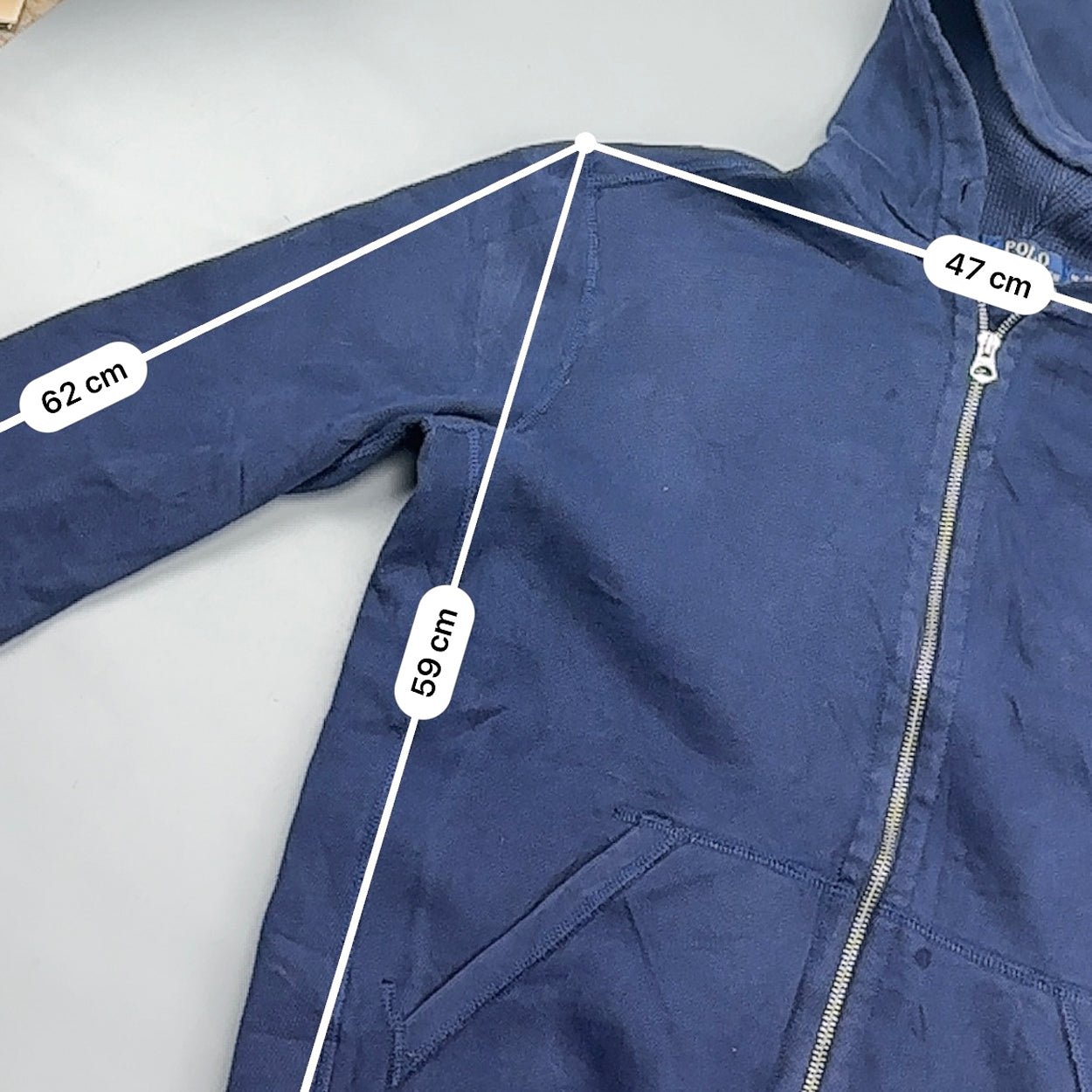 Blue Ralph Lauren Zip Vest - Men M - Very Good - Revaleur