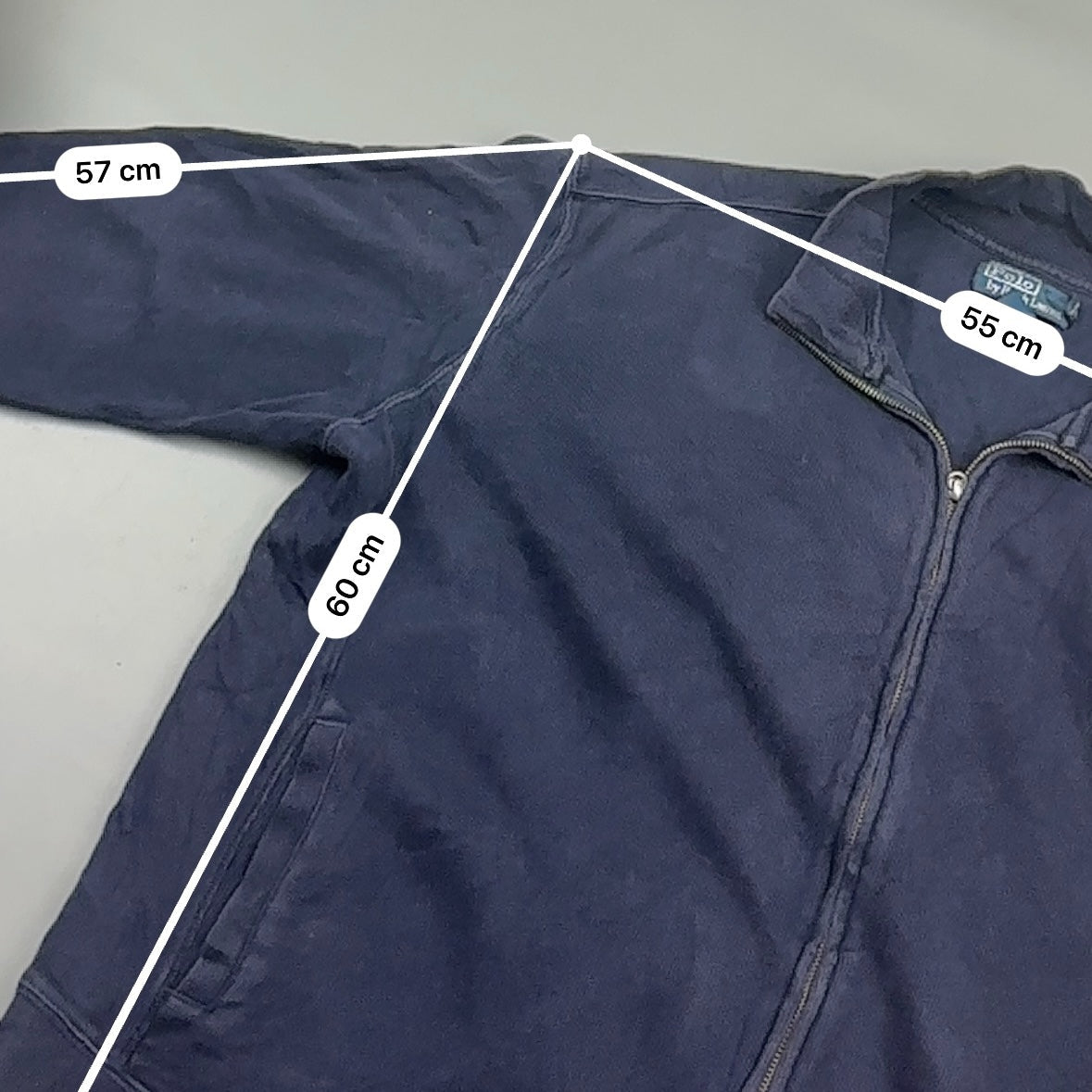 Blue Ralph Lauren Zip Vest - Men XL - Very Good - Revaleur