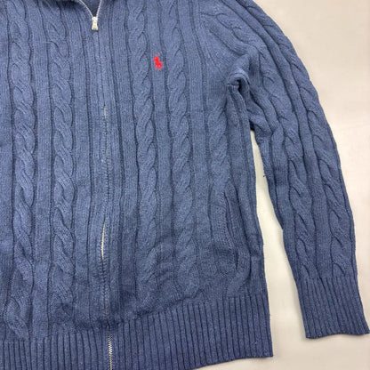 Blue Ralph Lauren Zip Vest - XL - Very Good - Revaleur