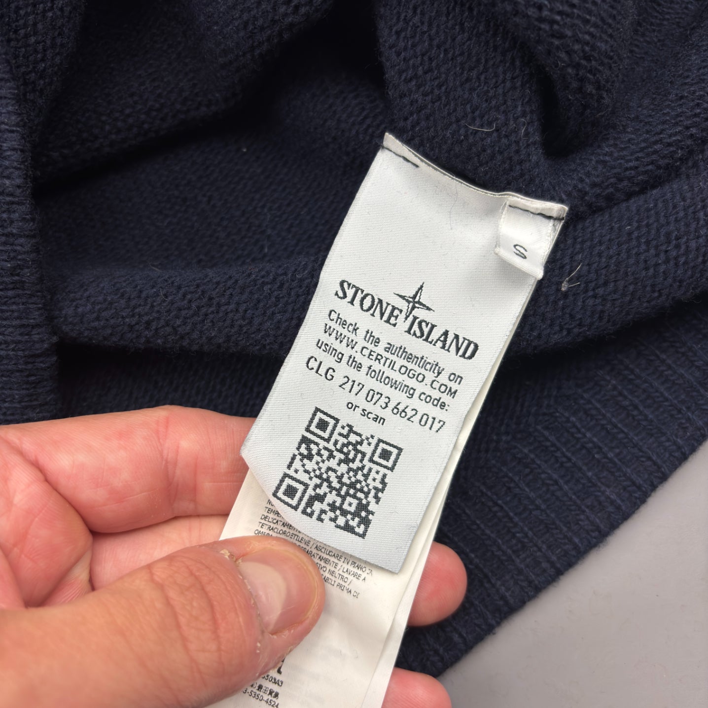 Blue Stone Island Knitted Sweater - Men S - Very Good - Revaleur