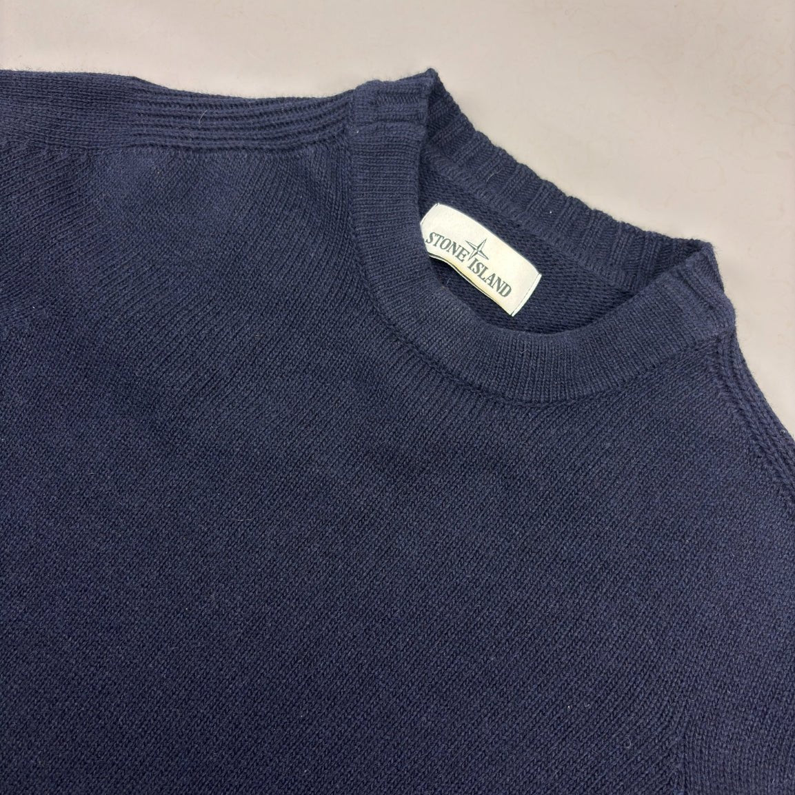 Blue Stone Island Knitted Sweater - Men S - Very Good - Revaleur