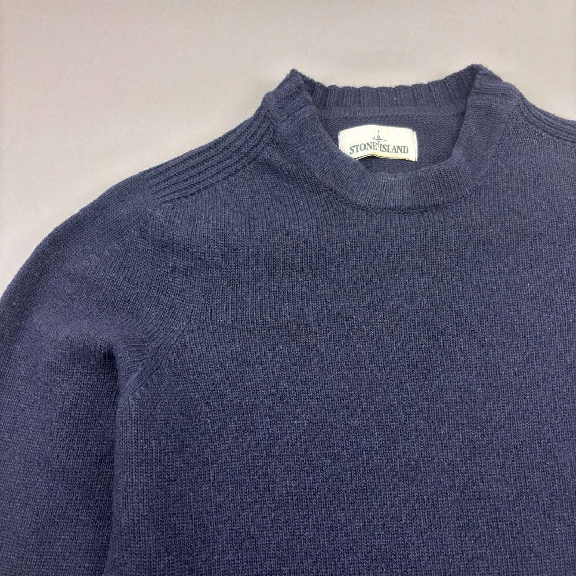 Blue Stone Island Knitted Sweater - S - Very Good - Revaleur