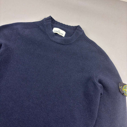 Blue Stone Island Knitted Sweater - S - Very Good - Revaleur