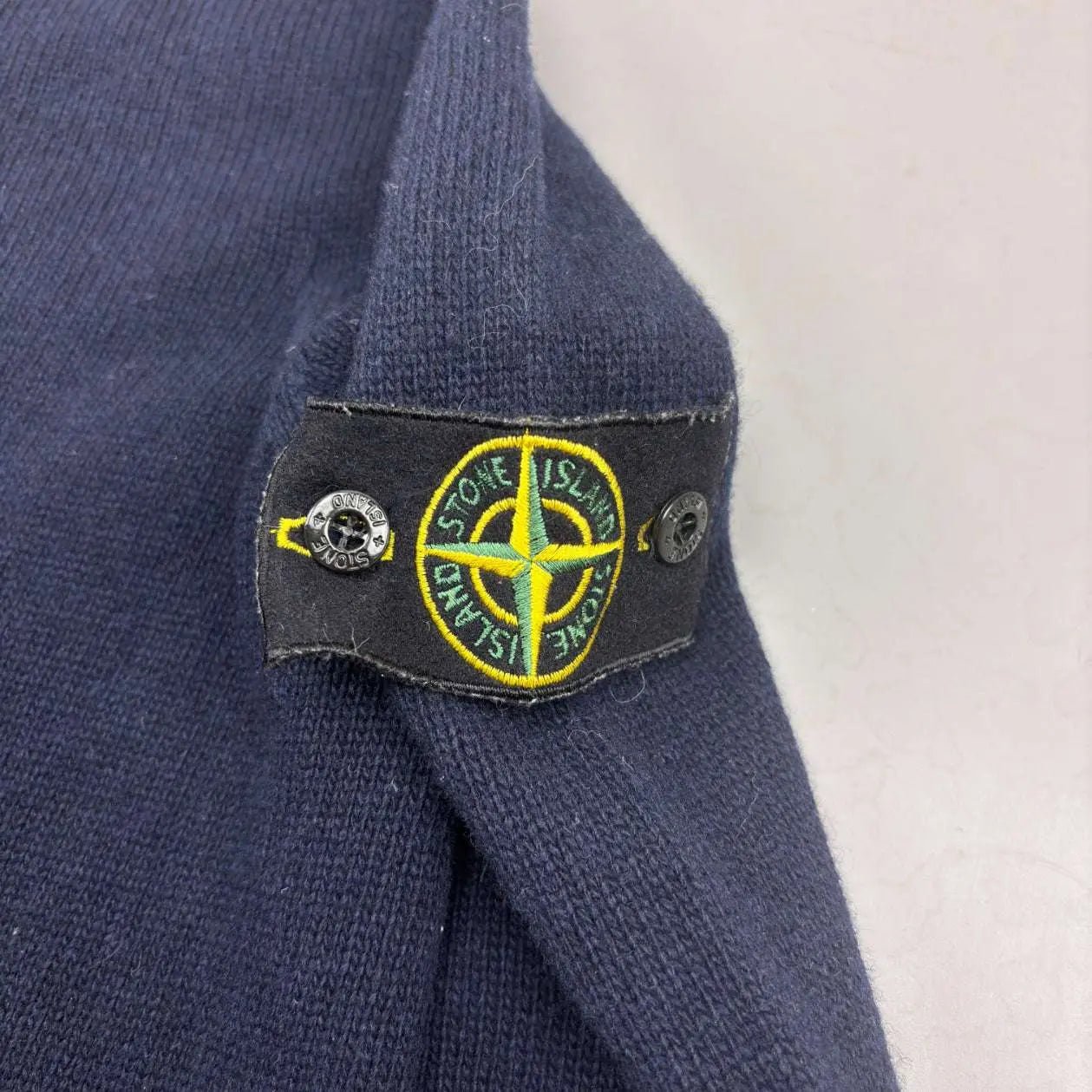 Blue Stone Island Knitted Sweater - S - Very Good - Revaleur