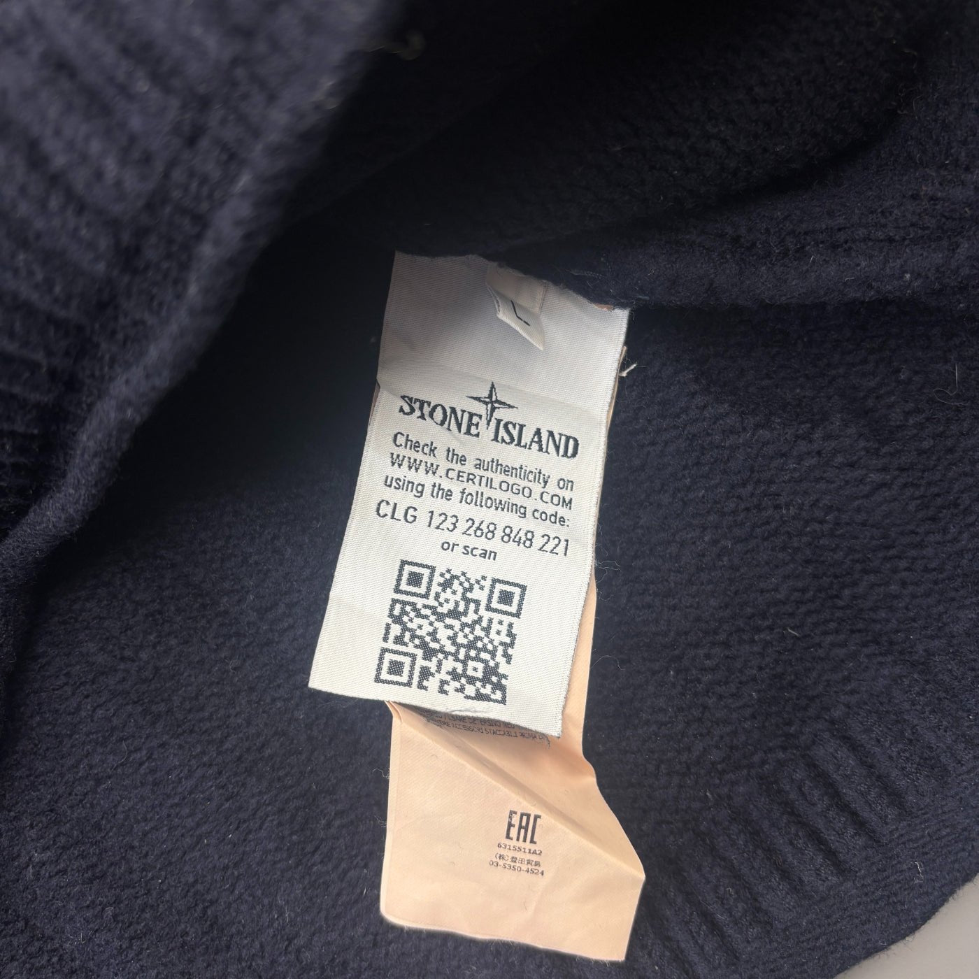 Blue Stone Island Turtleneck - Men L - Very Good - Revaleur