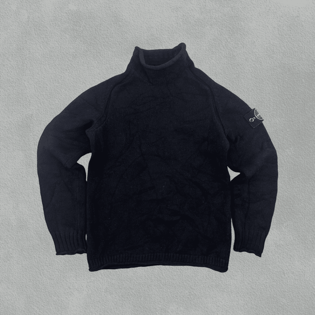 Blue Stone Island Turtleneck - Men L - Very Good - Revaleur